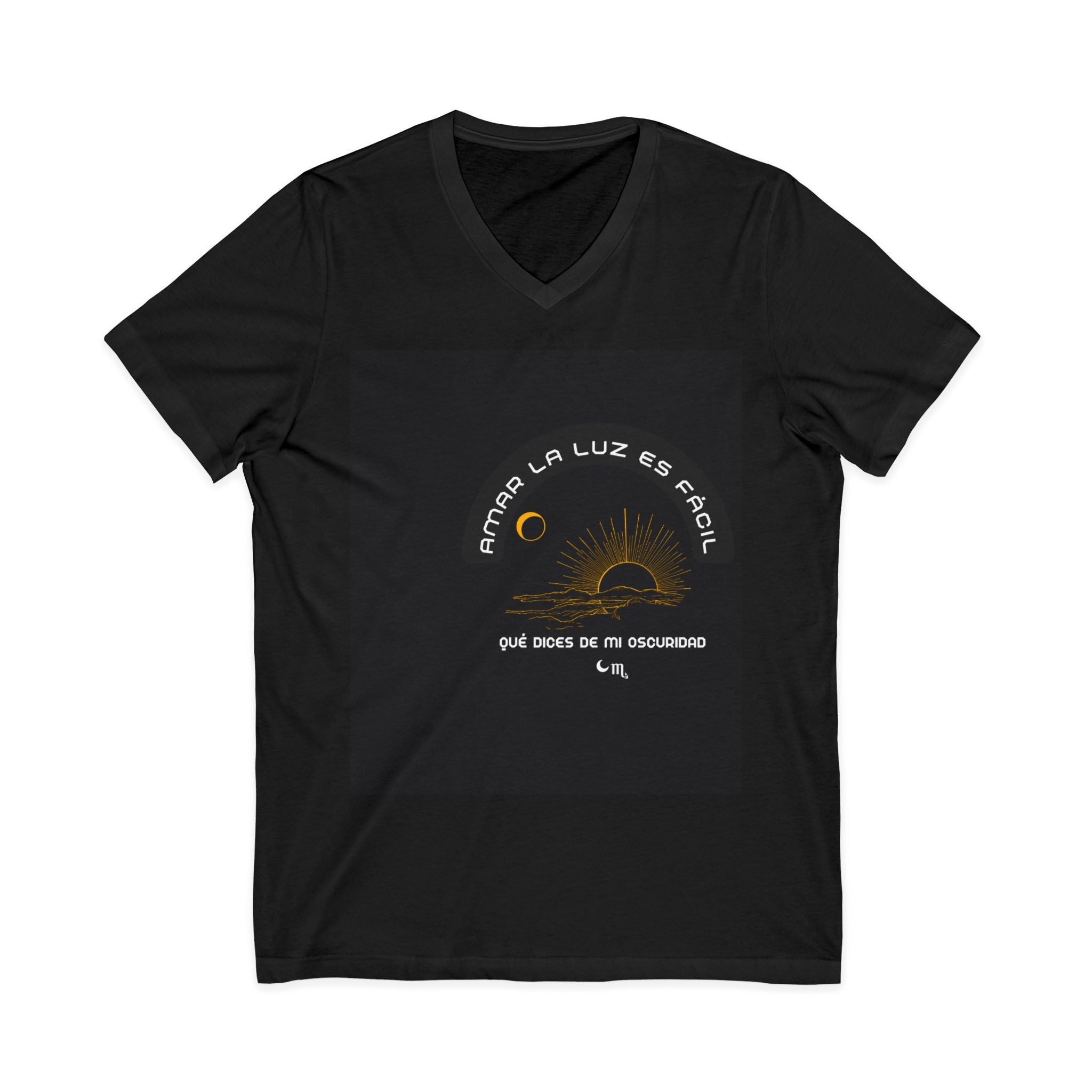 Spanish Sunrise Tee — "Amar la luz es fácil" V‑Neck Shirt