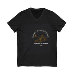 Spanish Sunrise Tee — "Amar la luz es fácil" V‑Neck Shirt