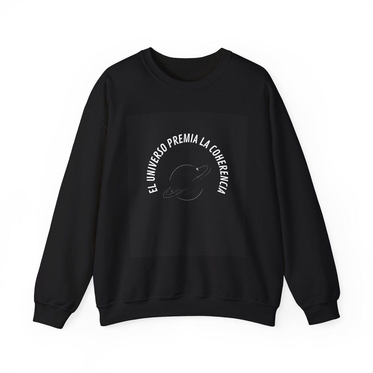 Crewneck Sweatshirt — "El Universo Premia la Coherencia" Cosmic Moon. Tu ADN Cósmico