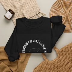 Crewneck Sweatshirt — "El Universo Premia la Coherencia" Cosmic Moon. Tu ADN Cósmico