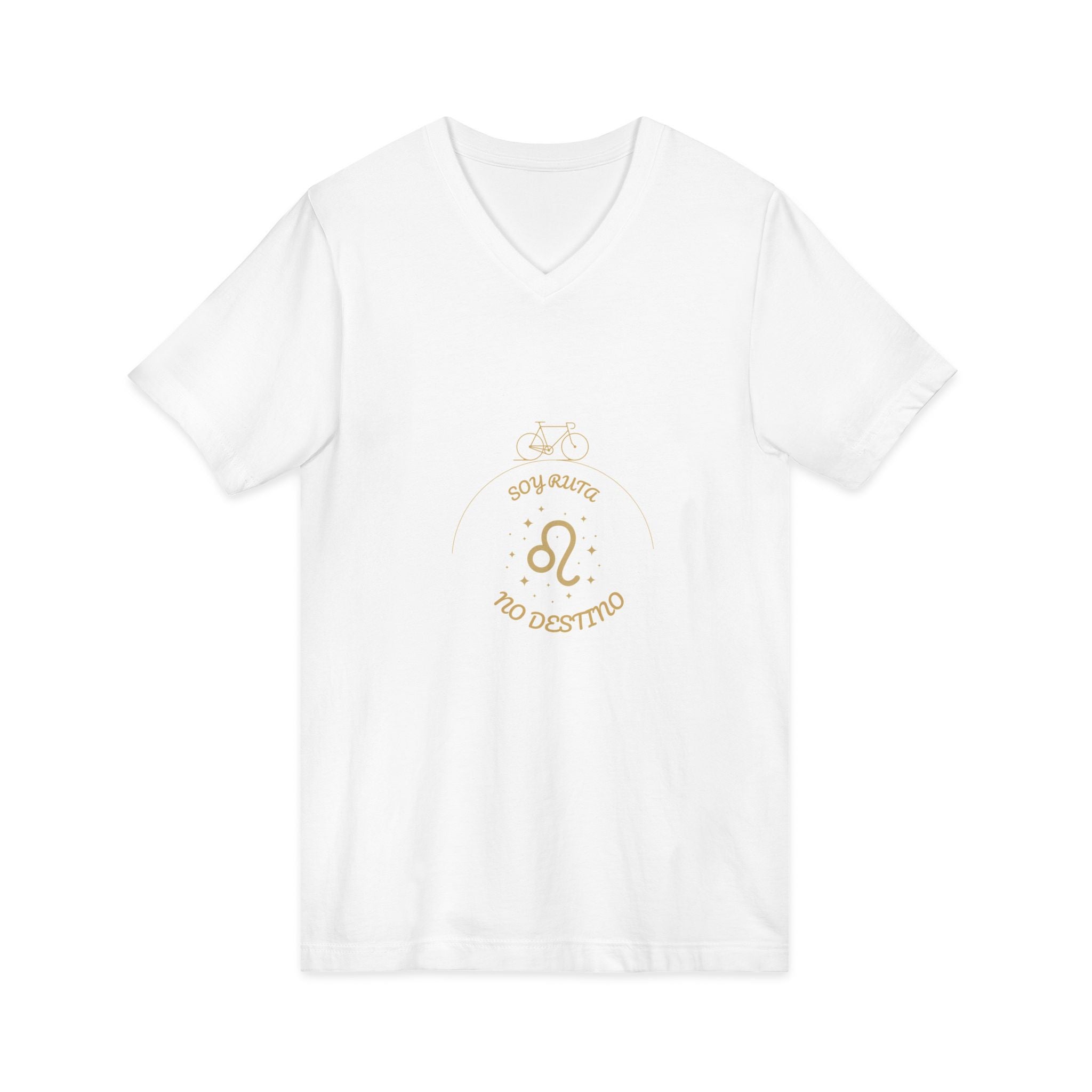 Leo Zodiac V-Neck Tee – Tu ADN Cosmico ciclista. "Soy ruta no destino"