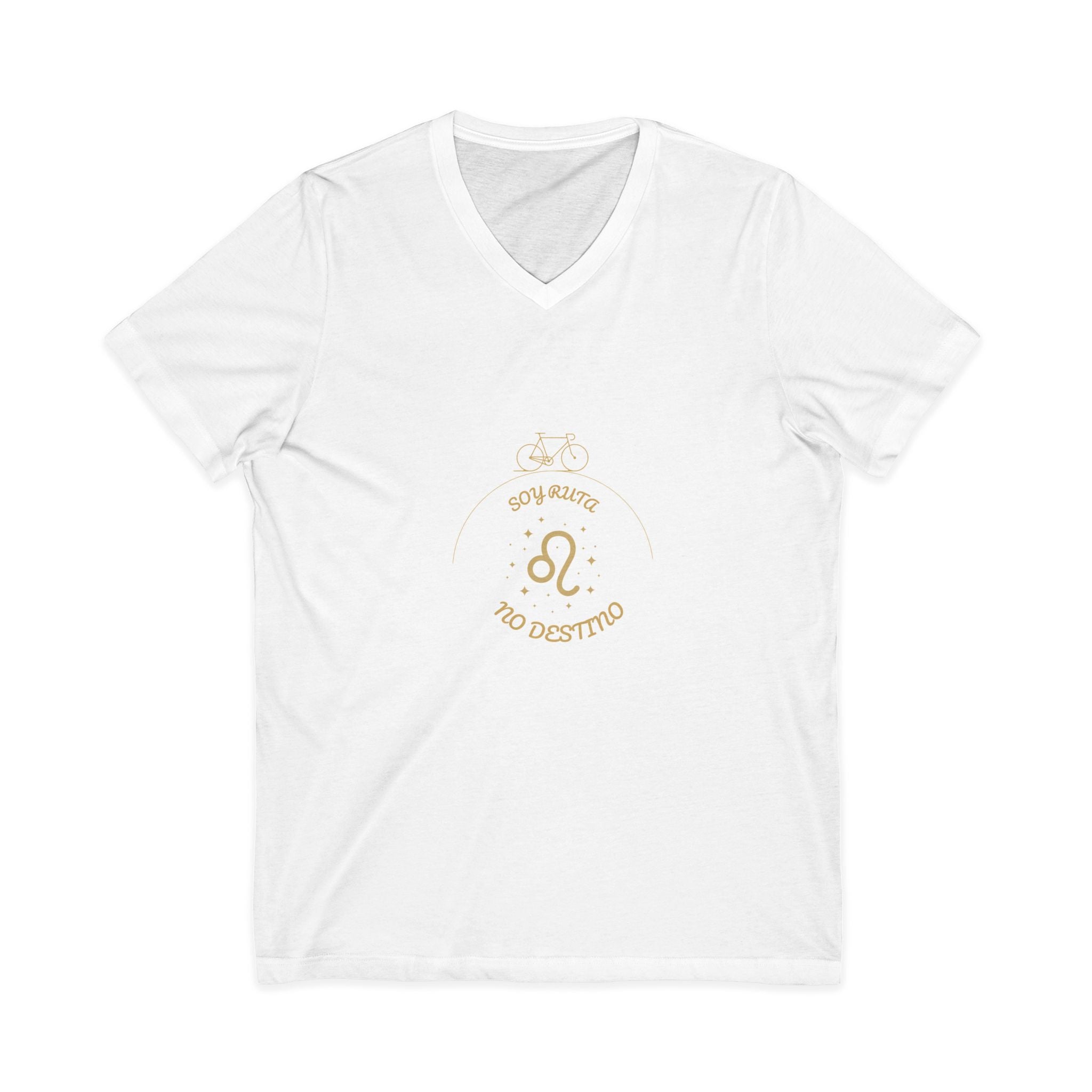 Leo Zodiac V-Neck Tee – Tu ADN Cosmico ciclista. "Soy ruta no destino"