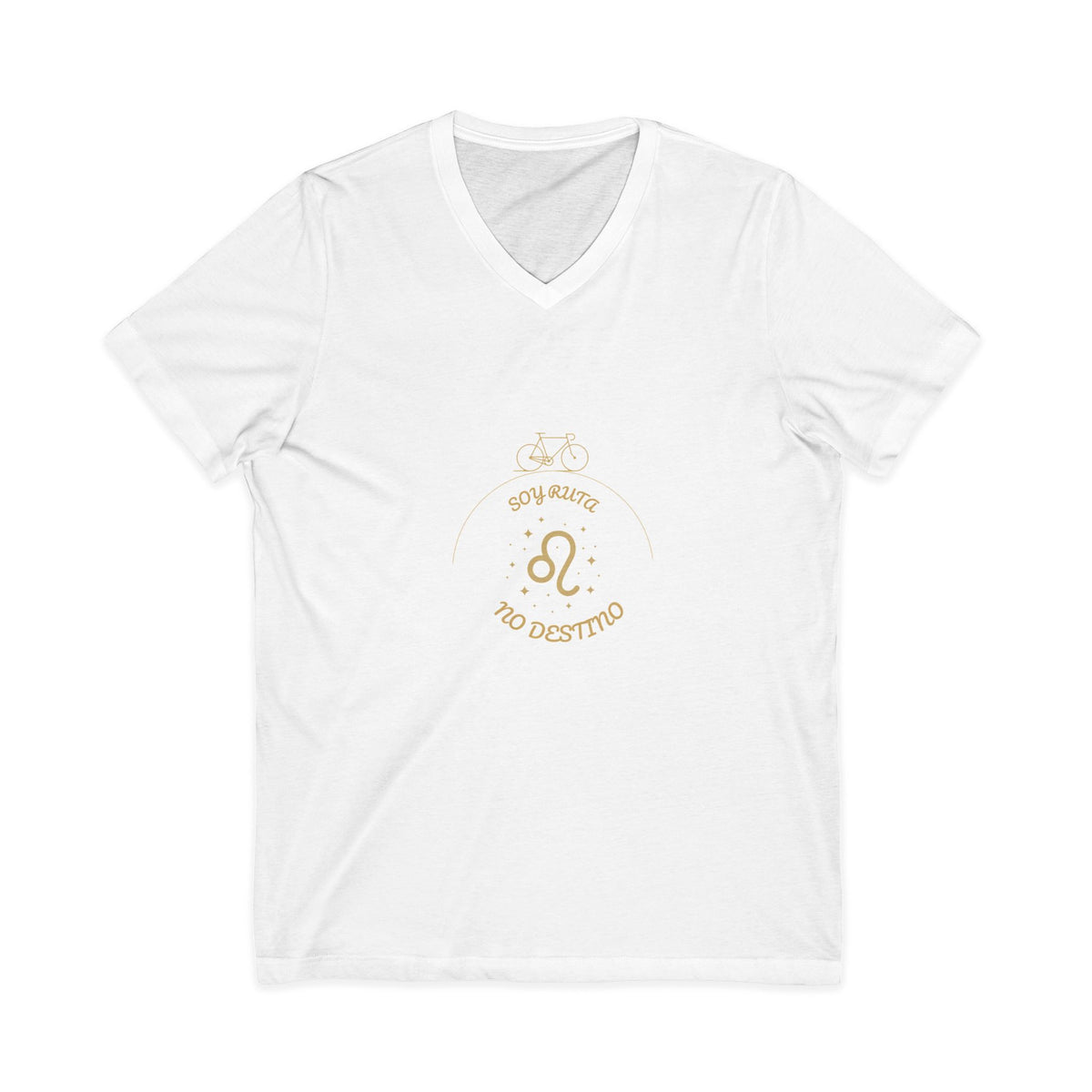 Leo Zodiac V-Neck Tee – Tu ADN Cosmico ciclista. "Soy ruta no destino"
