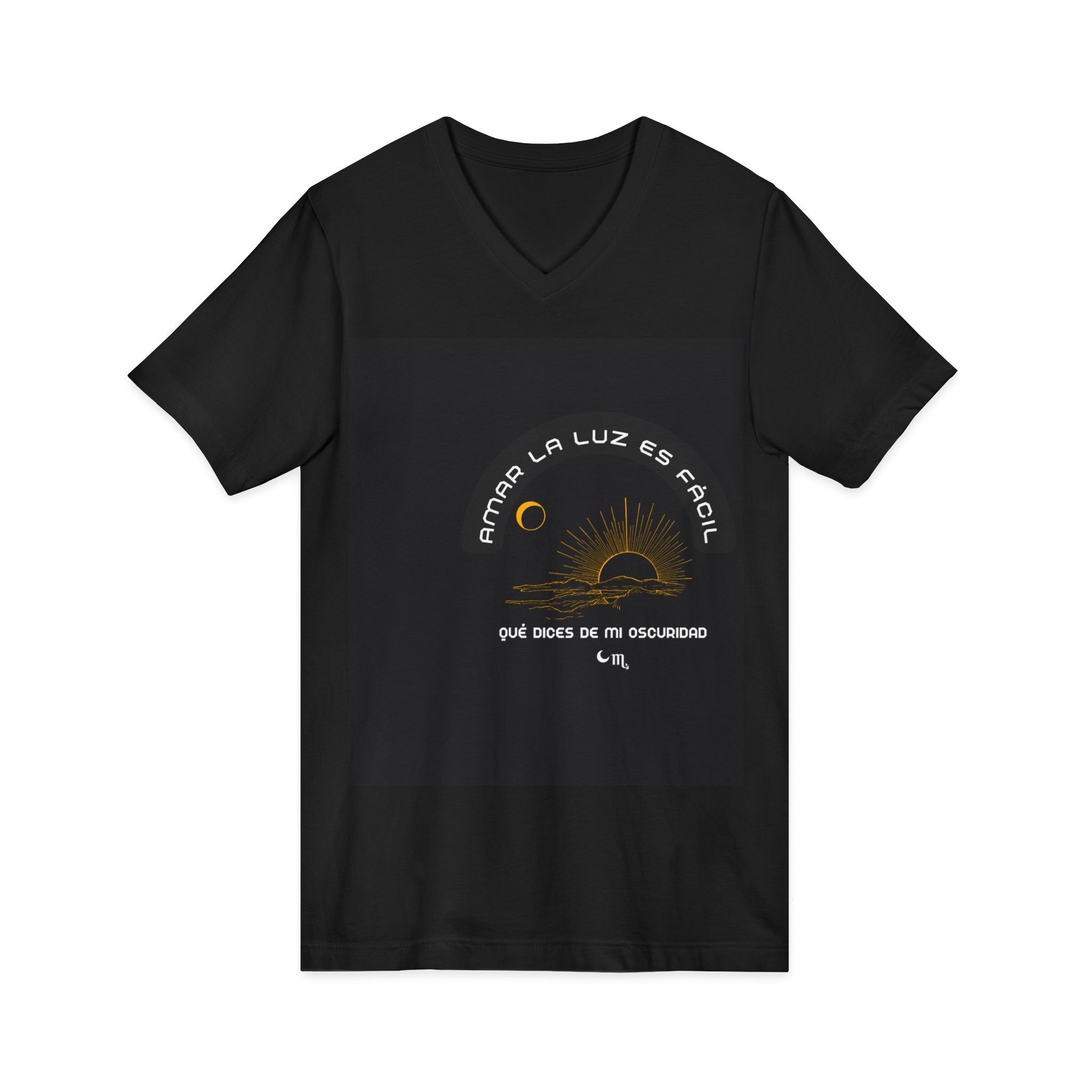 Spanish Sunrise Tee — "Amar la luz es fácil" V‑Neck Shirt