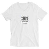 Camiseta de manga corta y cuello de pico unisex- Siempre vuelve a ti