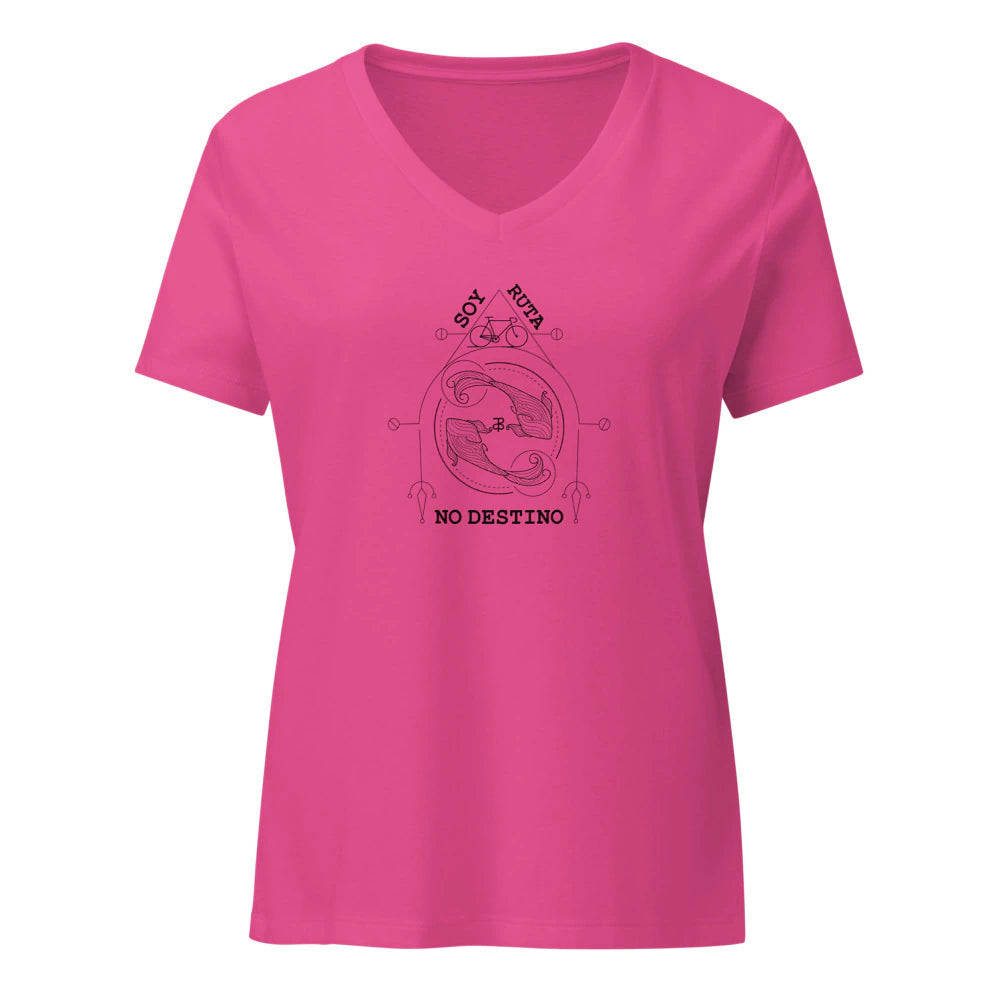 Camiseta suelta mujer cuello pico